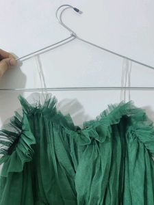 Green georgette Party Wear Top