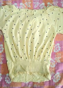 Yellow Polka Dot Top