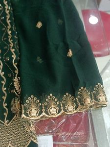 Elegant Green Embroidered Suit