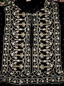 Embroidered Black Dress