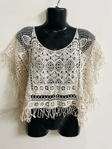 White Crochet Top