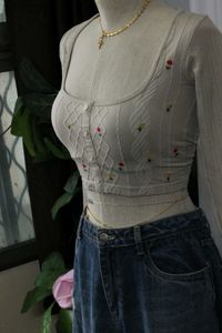 Zara Floral Embroidered Top