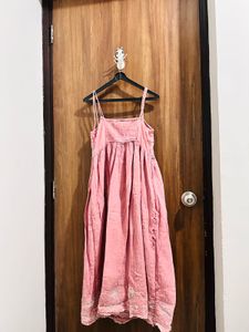 Pink Embroidered Sundress