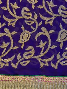 Party wear Saree Zari Work