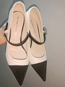 Chic Chanel inspired tweed Heels