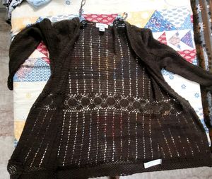 Brown Crochet Cardigan