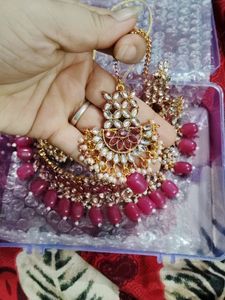 Jwellary Set Maroon Colour