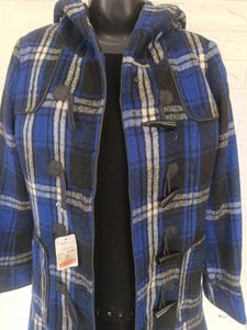 Imported Checkered Hooded Coat