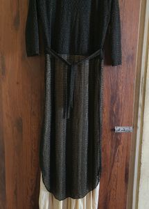 Black Beige Color Gown