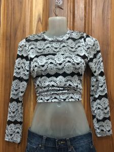 2010s Silver And Black Top