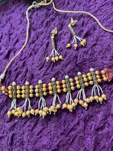 Ethnic Beaded Necklace &amp; Earring Set
