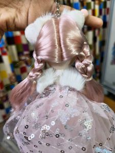 Cute Baby Doll Pink Keychain