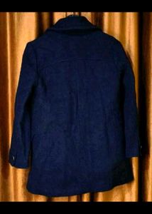 Elegant Navy Blue Coat with 2 side pockets Size 38