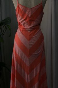 Coral Striped Maxi Dress
