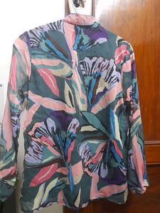 Chiffon Pleated Floral Pink Top