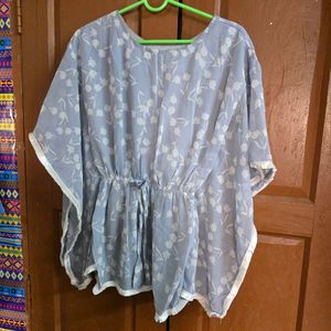 Floral Print Kaftan Top