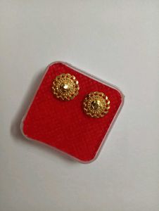 Gold Floral Stud Earrings