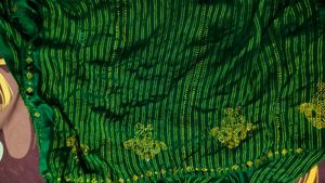 Bottle Green Saree With Blouse