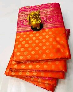 Orange BANARASI SILK Saree❤