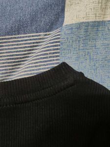 Black Ribbed Tee