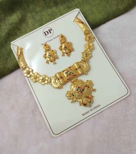 one flower jewellery set with matching earring se