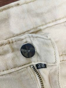 Beige Denim Jeans