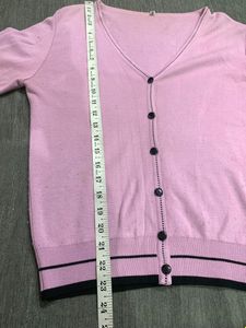 Pink Woolen Cardigan (Women)