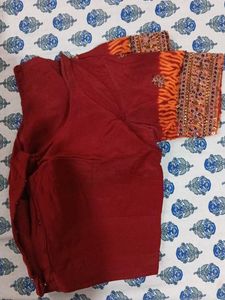 Maroon Kurta with Embellishments