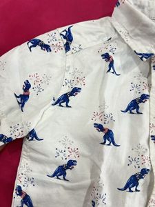 Boys Dinosaur Shirt &amp; Mickey Shorts Set