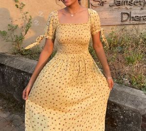 Cottagecore Yellow Sundress
