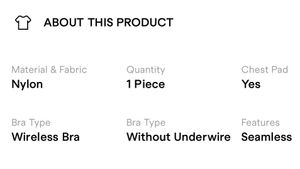 Padded T-shirt Bra (seamless)