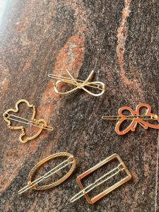 Golden Metal Hair Clip