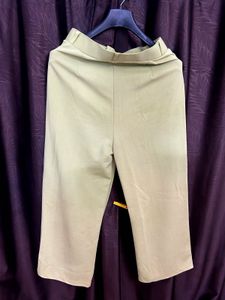 Beige Cropped Pants