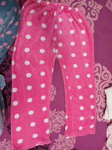Pink Woolen Cord Set/night Suit