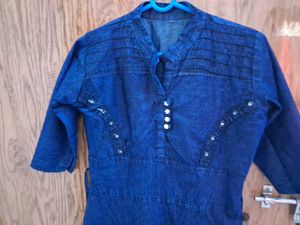 Denim Nevy Blue Top