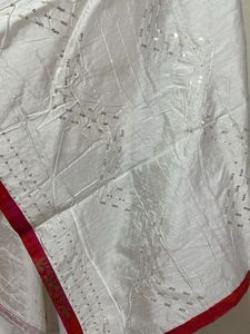 Red-White kurta Set
