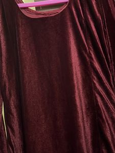 Women Velvet Long Top