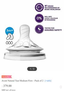 Philips avent Nipple Medium Flow - 2 Pcs