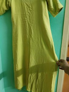 Lemon Yellow Good Designed And Stiched Kurta