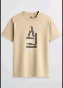 Beige Graphic Print T-Shirt