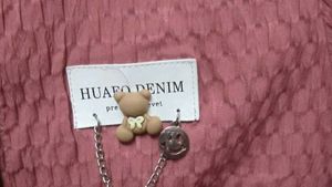 Pink Textured Crop Top