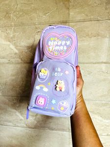 Purple - Double Layered Stationery Pouch