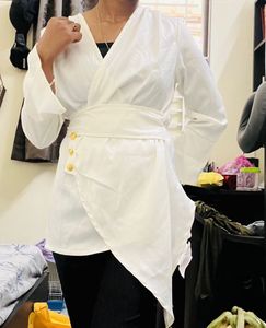 White Wrap Top