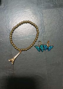 Charm Bracelet &amp; Butterfly Earring Set💗