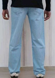 Light Blue Straight Leg Jeans