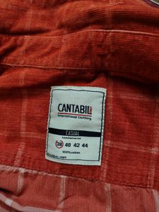 Orange and gret Casual Shirt