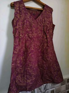 Elegant Purple Printed Kurta M/ L Size 36-38 in