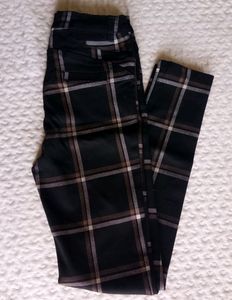 Women Plaid Skinny Fit Pant