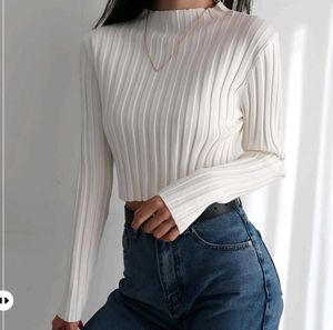 New with tag Pinterest Ribbed Knit Cropped Sweater