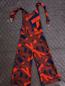Vintage Geometric Print Jumpsuit
